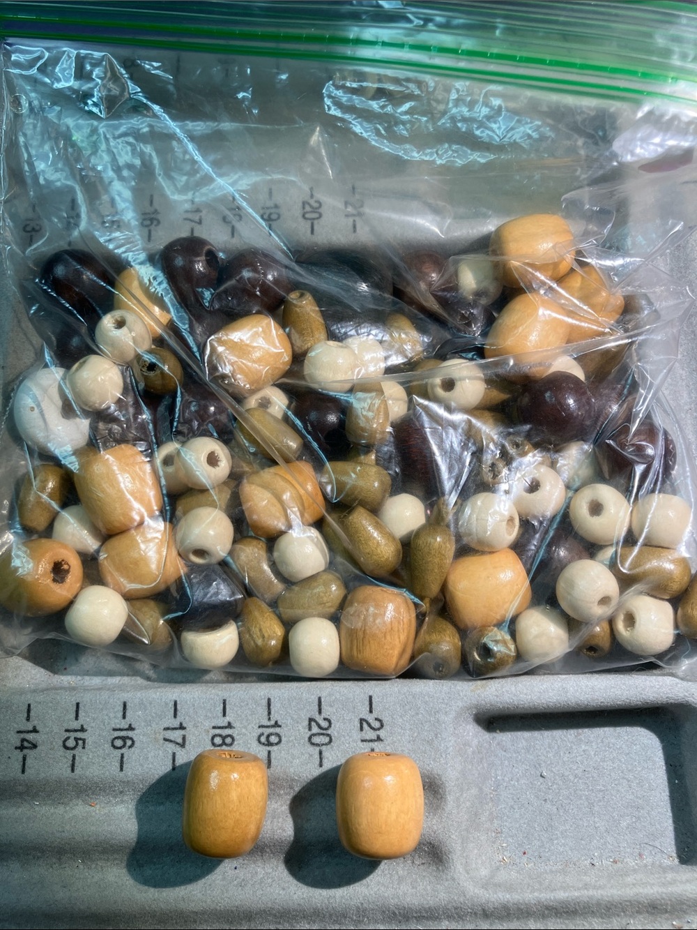 Mixed Wooden Beads Pack - Natural Tones